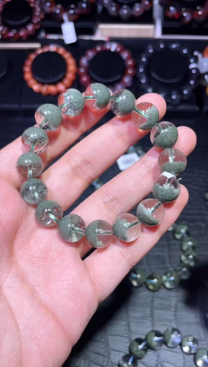 【闪购商品】水晶手链未镶嵌绿幽灵单圈A12.5（多样性发其一）