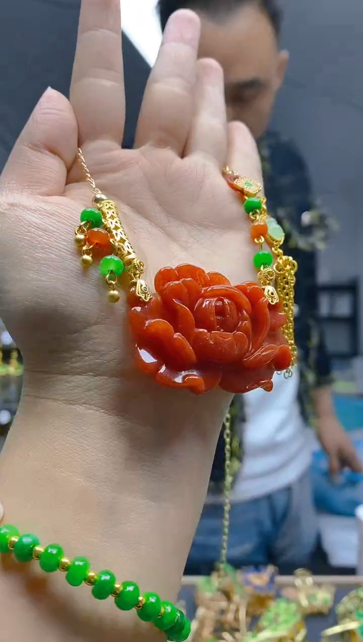 【闪购商品】翡翠耳饰合金0364翡翠锁骨链