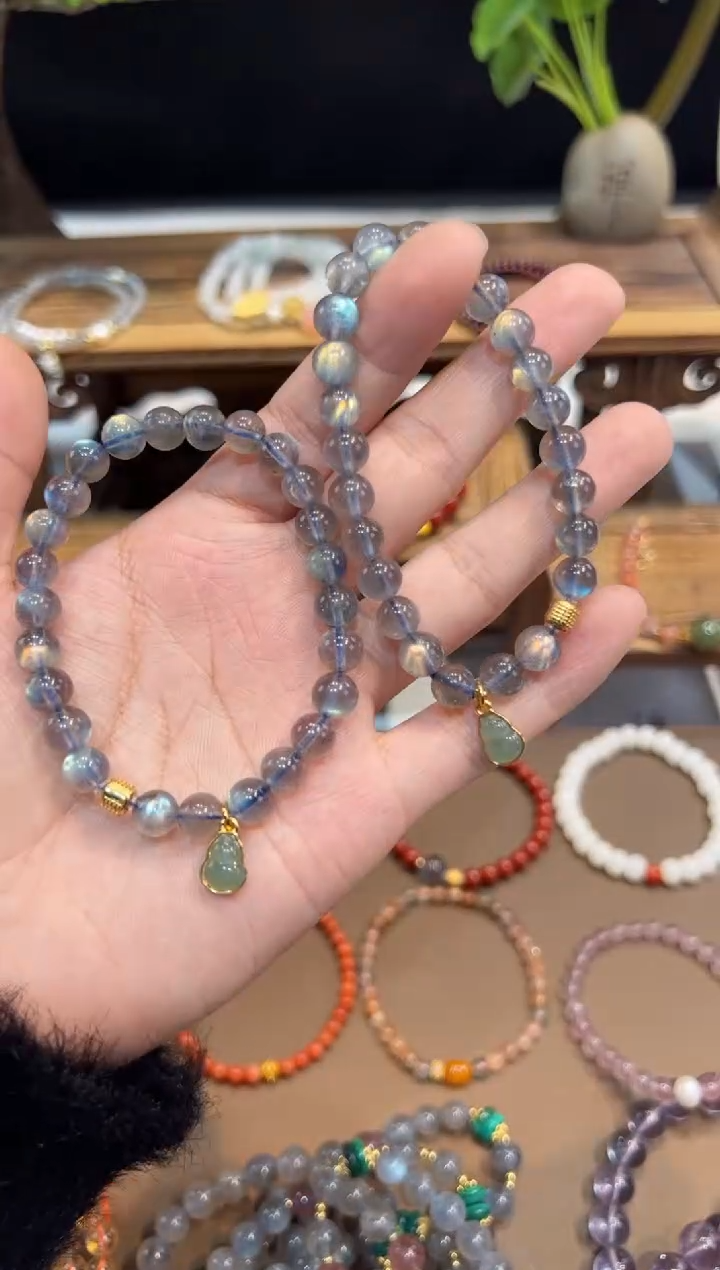 【闪购商品】长石手链未镶嵌手饰@@多样性发一