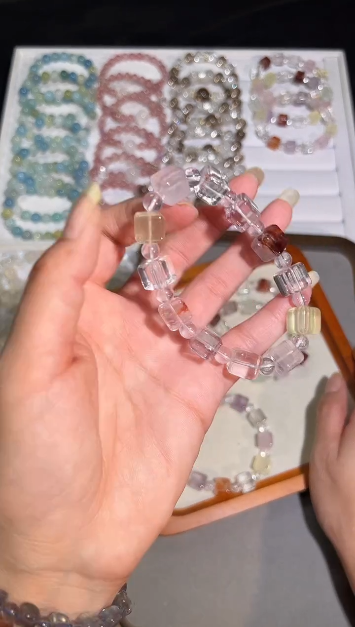 未镶嵌手链水晶方糖多宝儿 单圈  默认微瑕