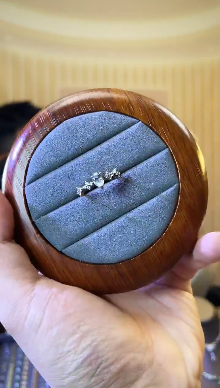 银S925镶嵌戒指海蓝宝石海蓝宝拍4份