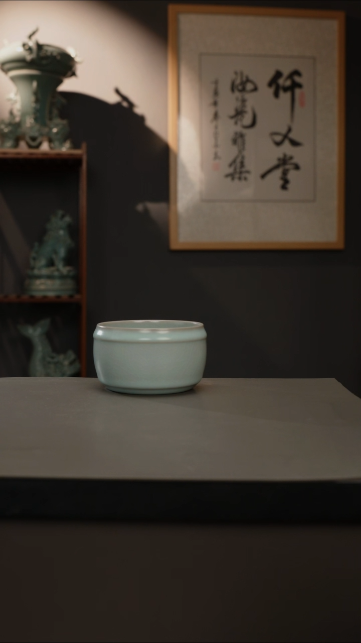 【闪购商品】杯仿古釉原矿 鼓腹杯