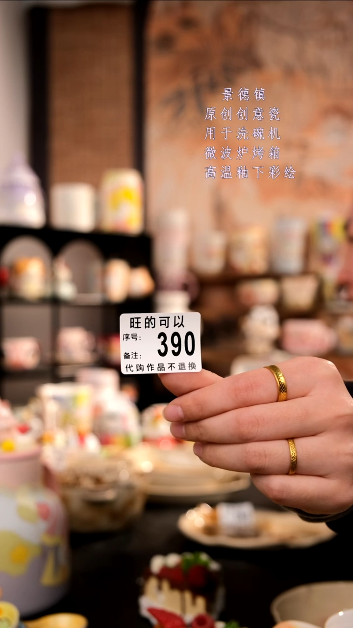 摆件陶星**布旺的可以陶瓷手工手绘设计师款