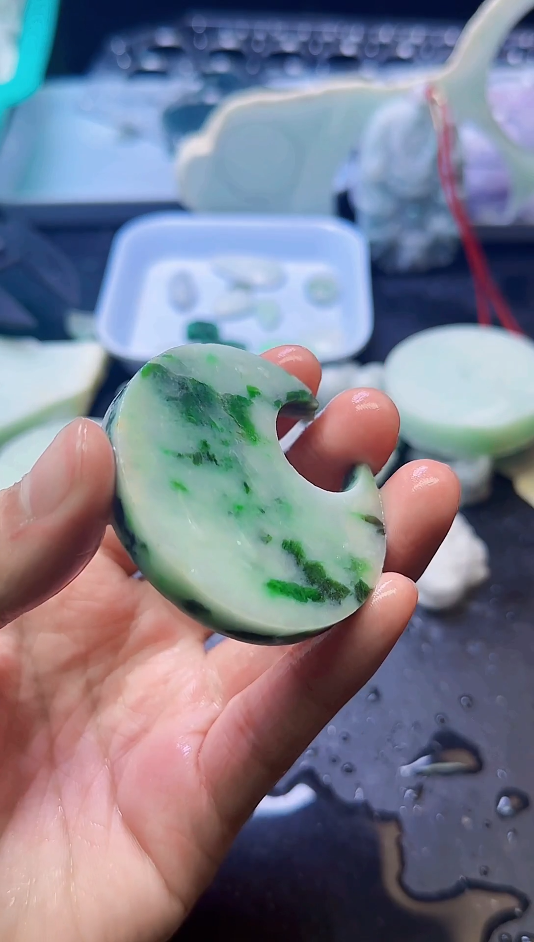 颈饰未镶嵌翡翠089天然A货翡翠