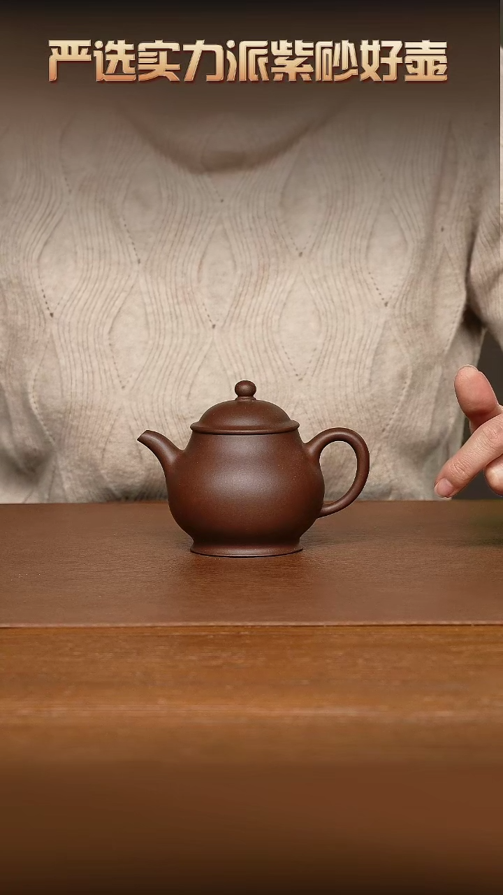 【闪购商品】紫砂茶壶-陈鹏 潘壶 紫泥200cc