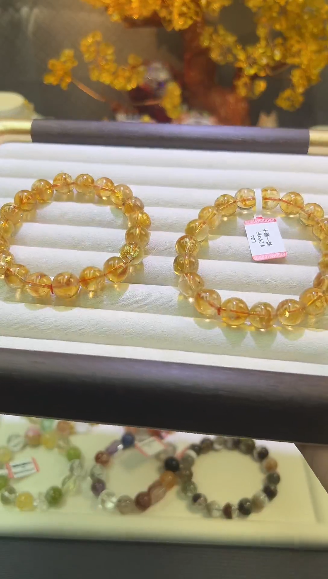 未镶嵌手串黄晶11mm天然黄塔晶手串