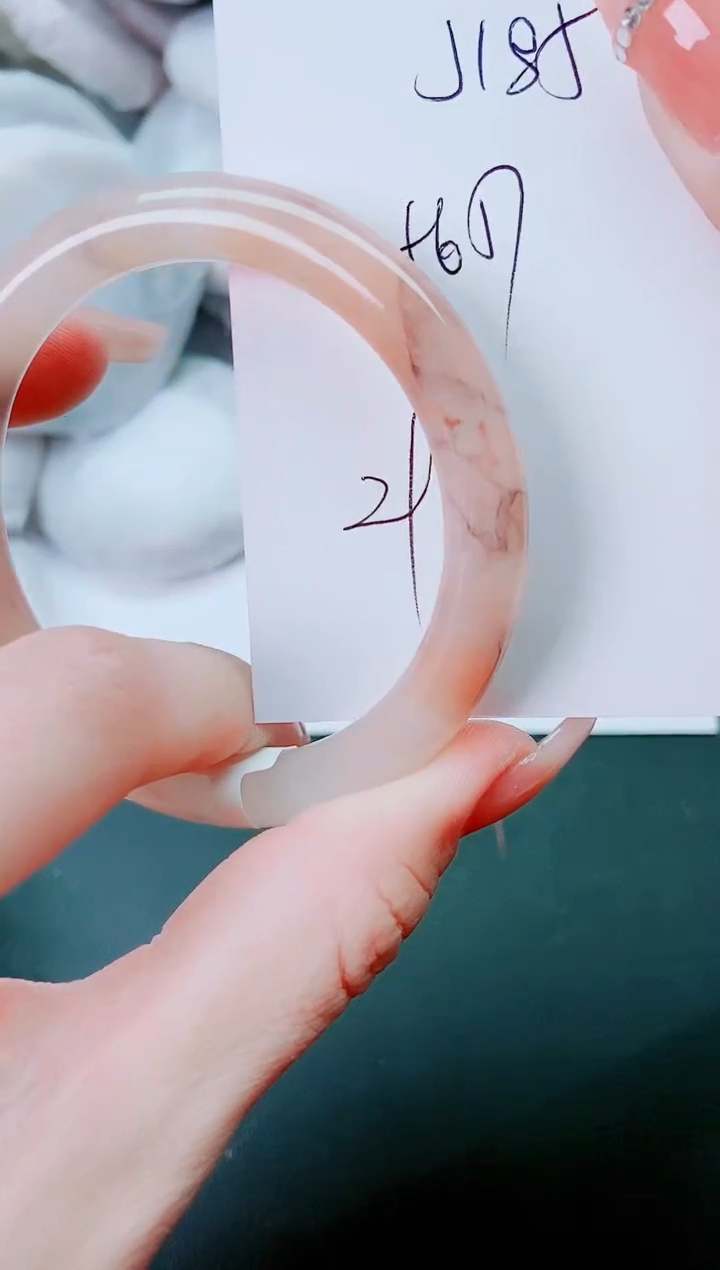 【闪购商品】石英质玉手镯未镶嵌J185-56-57