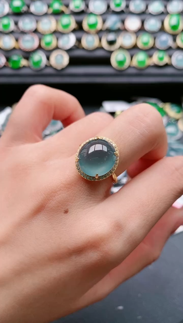 【闪购商品】翡翠戒指银S925镶嵌111111