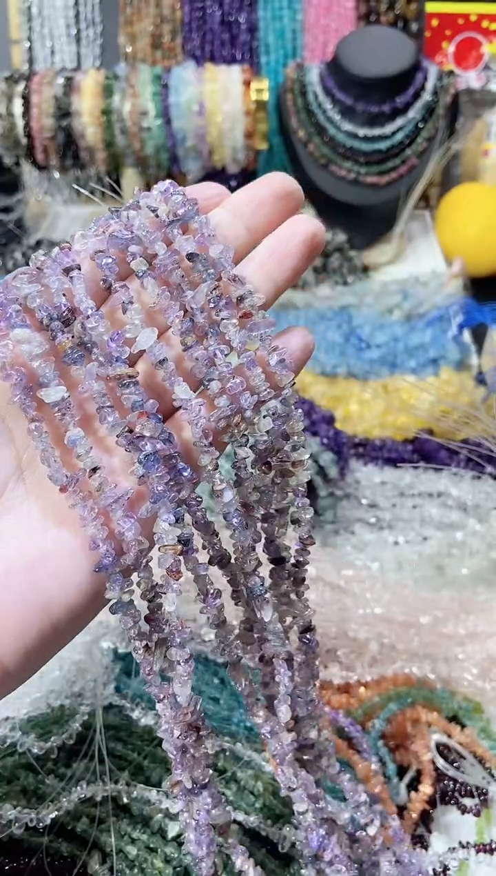 未镶嵌珠宝半成品水晶小紫幽灵