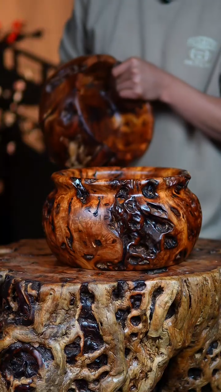 枣木圣*?百年鸡心枣木聚宝盆