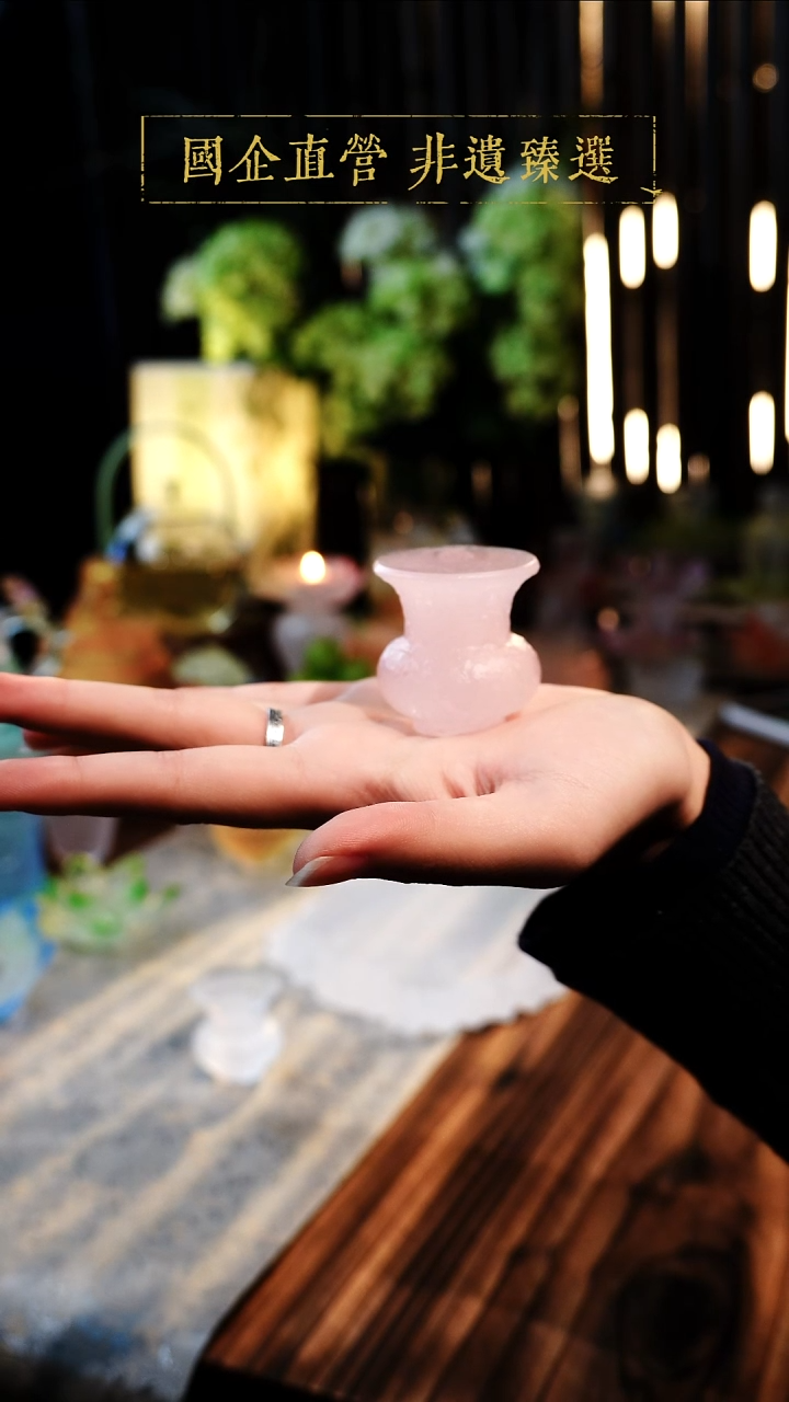 手工艺品琉璃宝相花烛台渐变紫