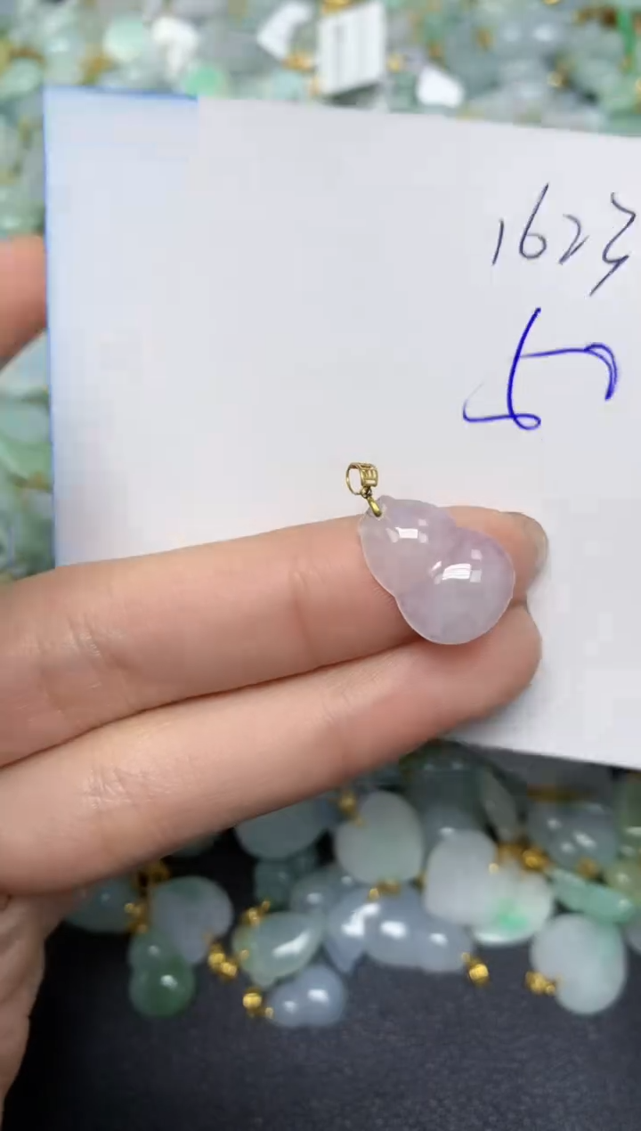 【闪购商品】翡翠颈饰18K金镶嵌 天然翡翠A货