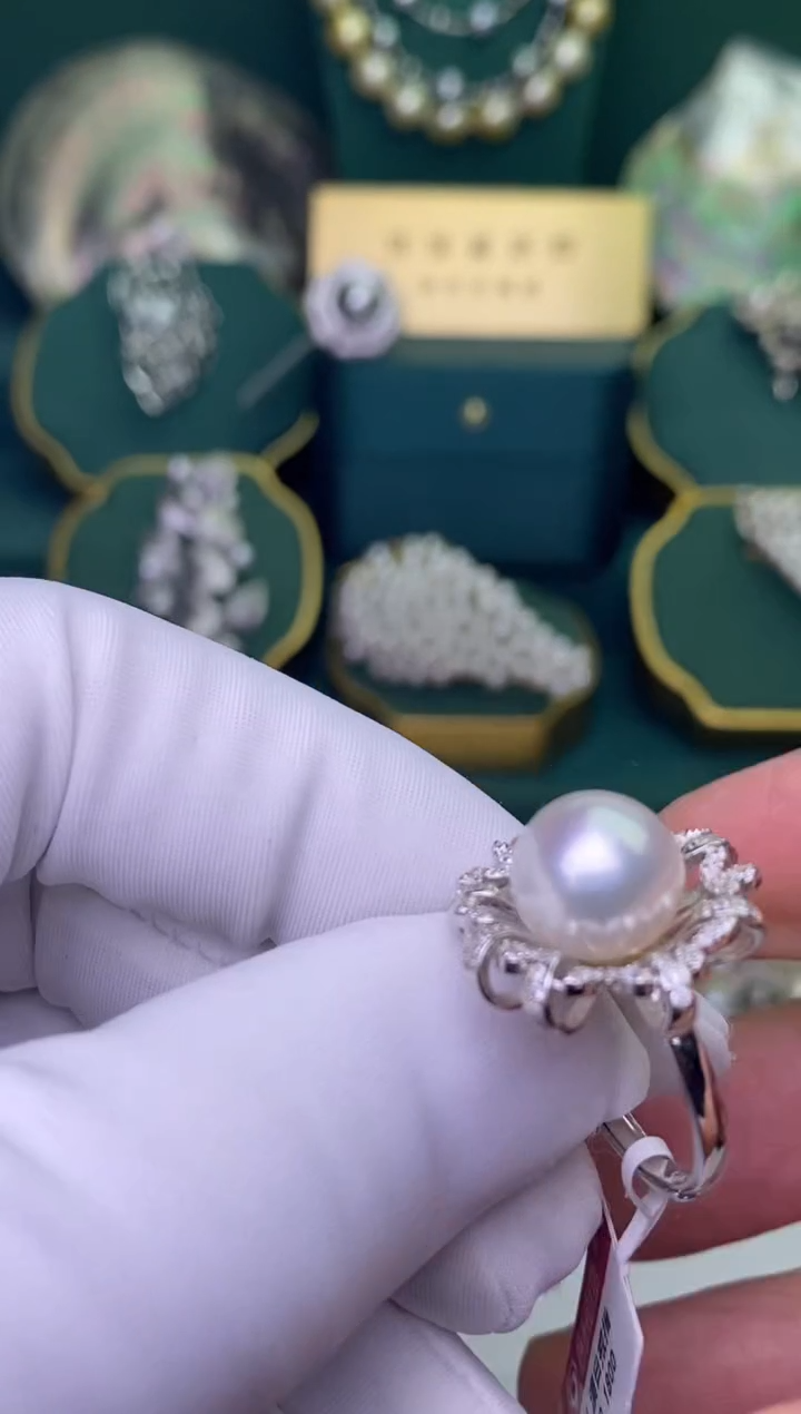 【闪购商品】海水珍珠手绳银S925镶嵌11-12