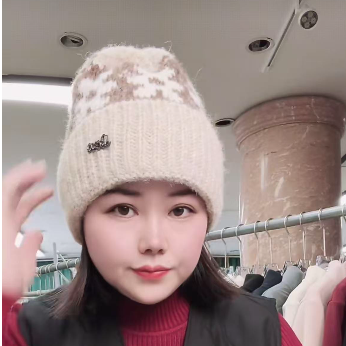 MZ011 (聚水潭）(加厚）极简风女休闲针织帽女士帽子