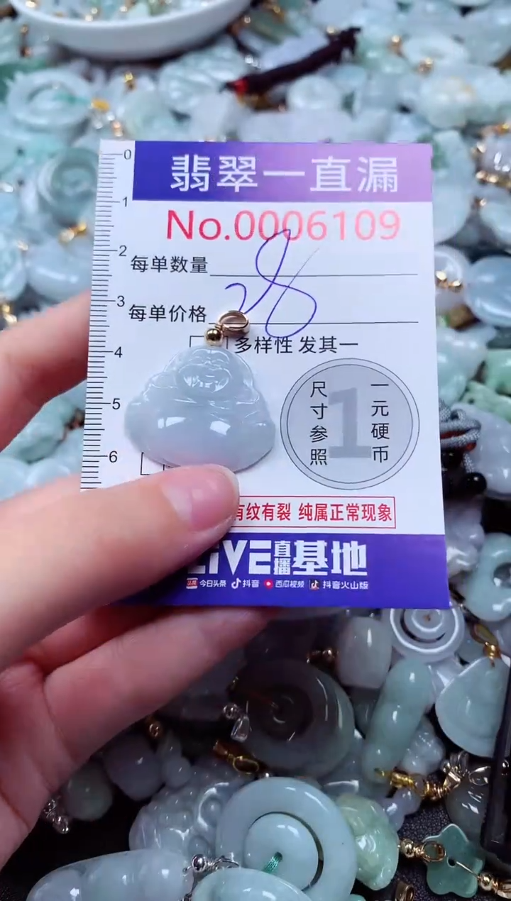 吊坠(不含链)未镶嵌翡翠6109