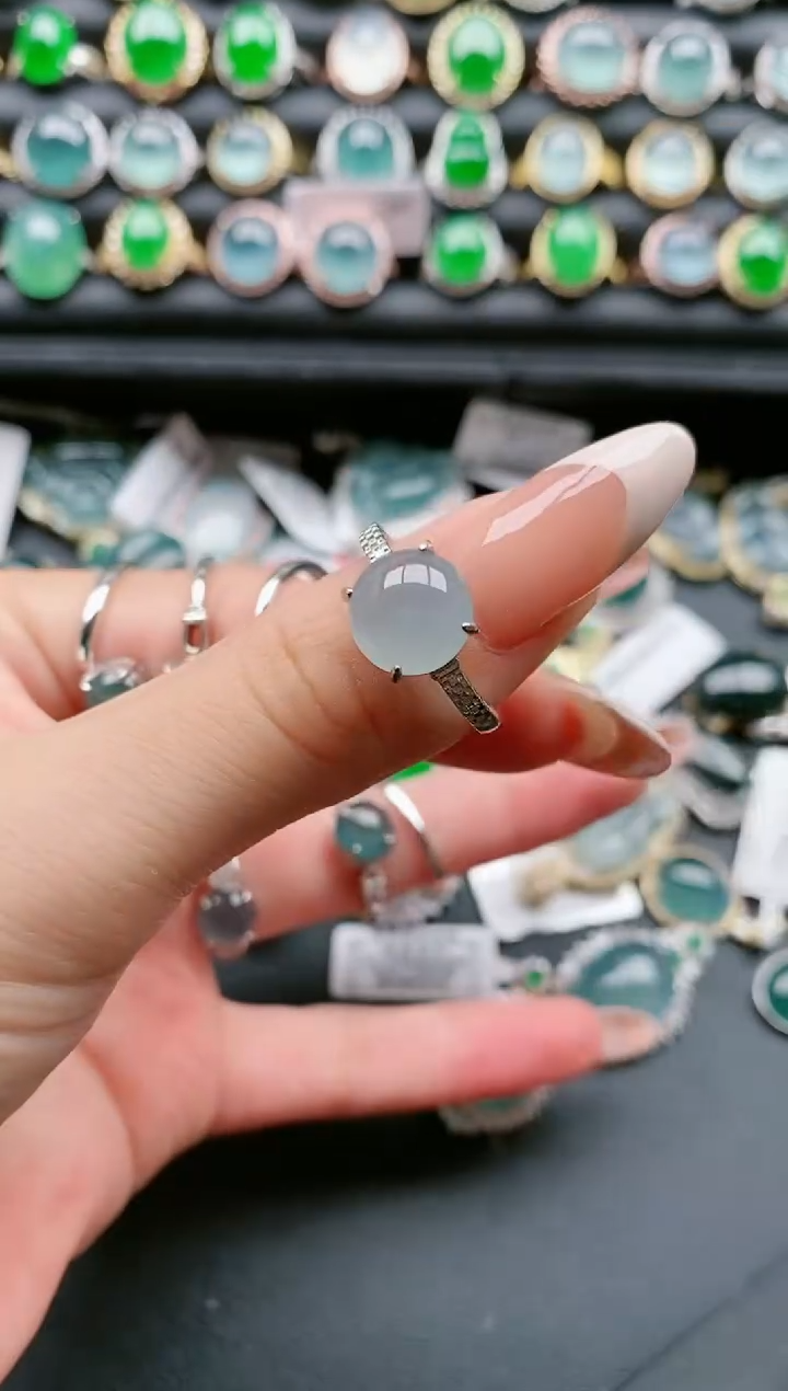 【闪购商品】翡翠戒指银S925镶嵌11111111