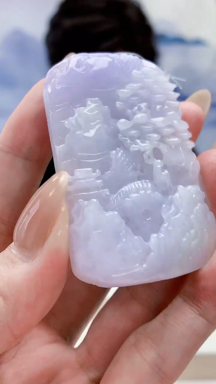 未镶嵌定制翡翠4688MM-毛货挂件120