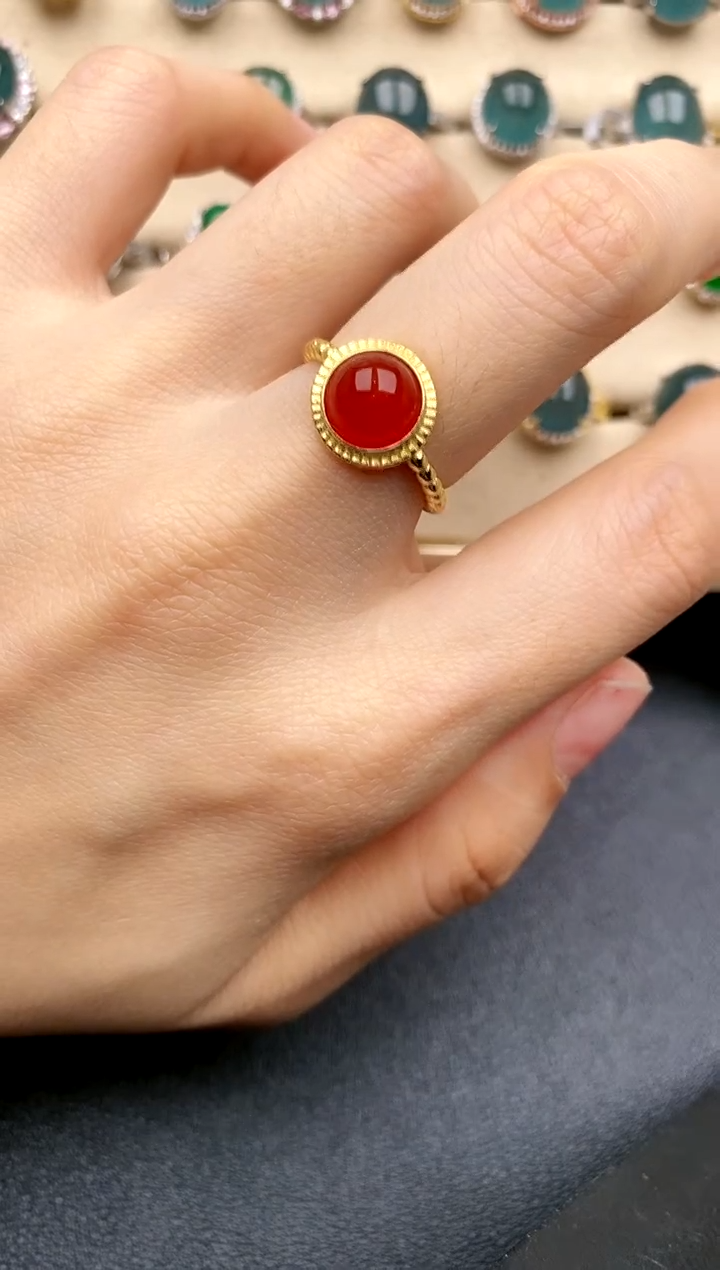 【闪购商品】玛瑙/玉髓戒指未镶嵌....