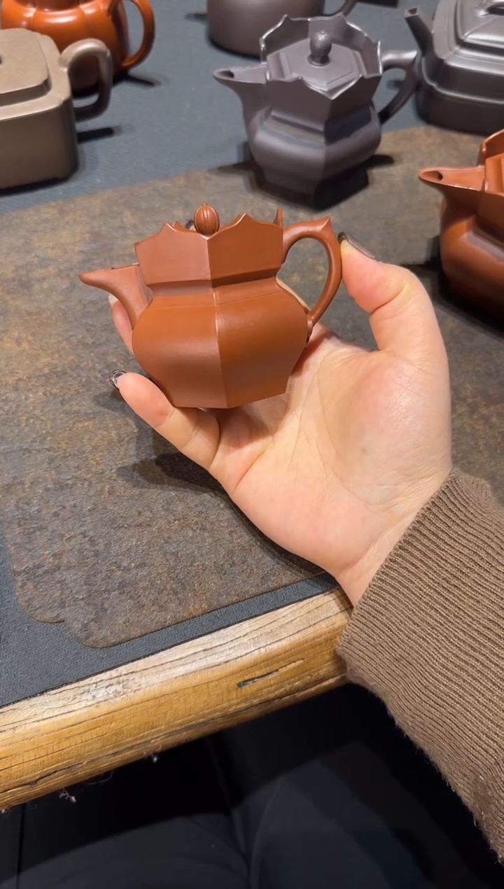 【闪购商品】紫砂茶壶天青小僧帽 135cc