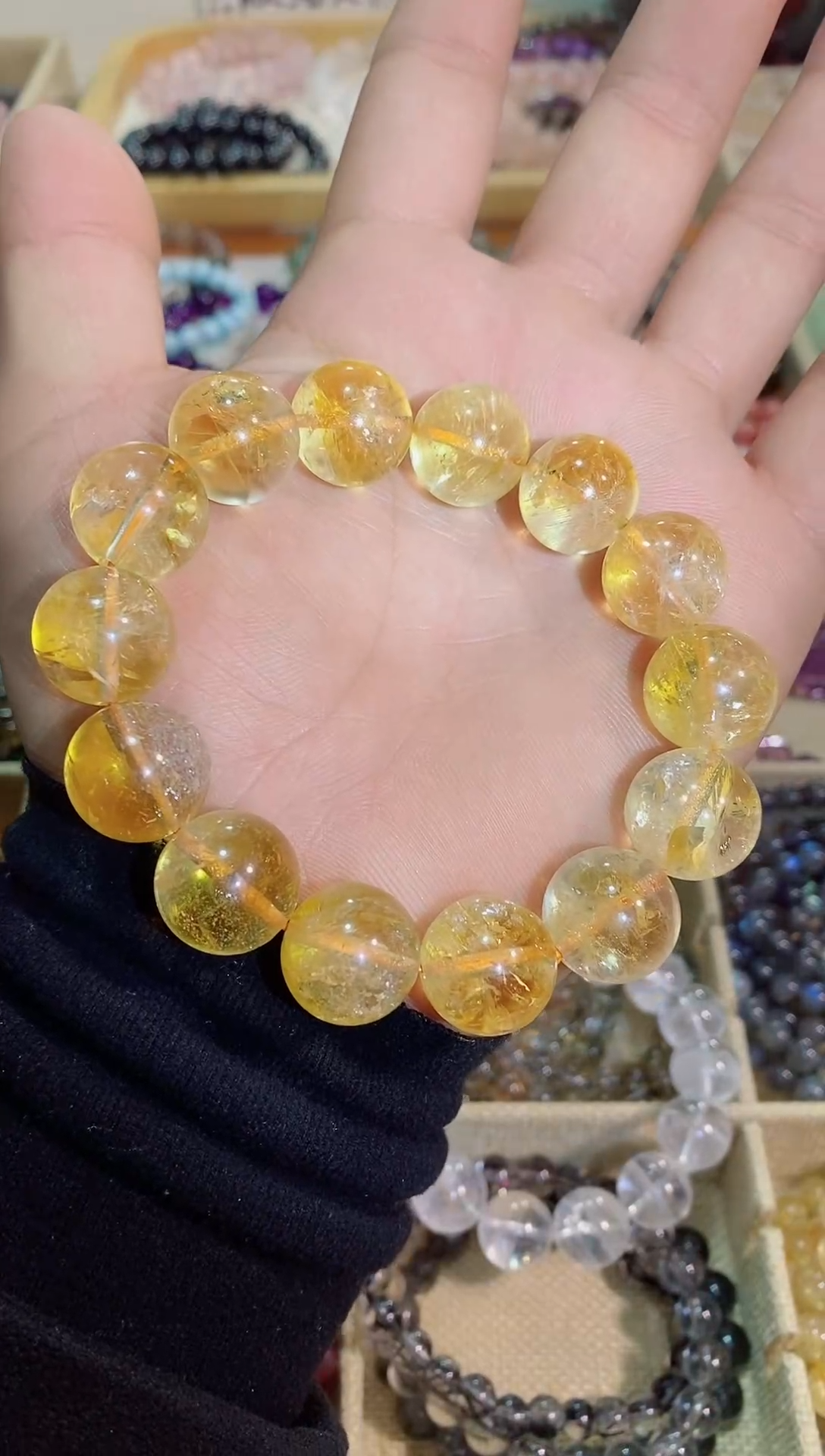 【闪购商品】黄晶手链未镶嵌黄阿赛15m+ (多样性发其一）