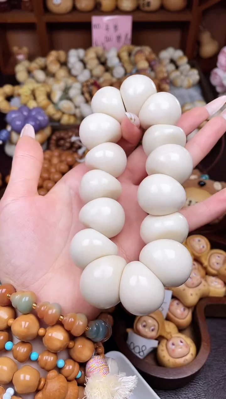 手串菩提根/象牙果Q大卡白色蒜瓣大肠