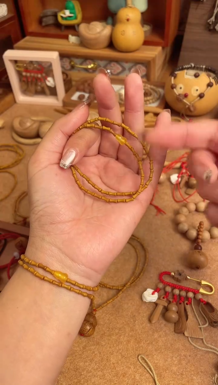 双圈竹节手串黄葫芦款一物一拍