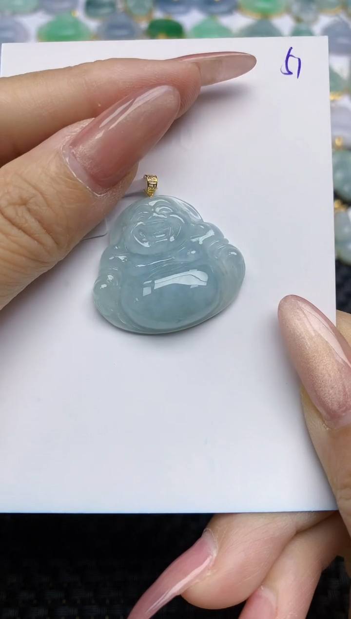 【闪购商品】翡翠颈饰18K金镶嵌天然A货翡翠 50