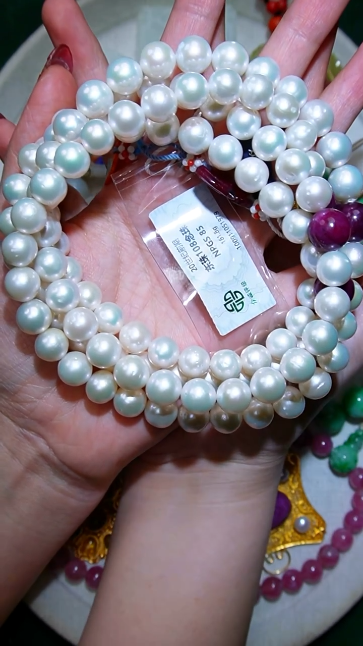 项链未镶嵌淡水珍珠福*东珠108念珠