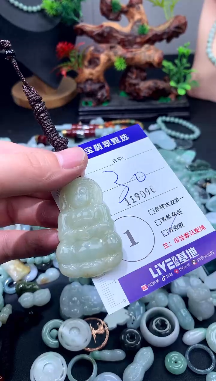 颈饰未镶嵌翡翠福利不退换，微瑕不影响佩戴介意勿拍！30