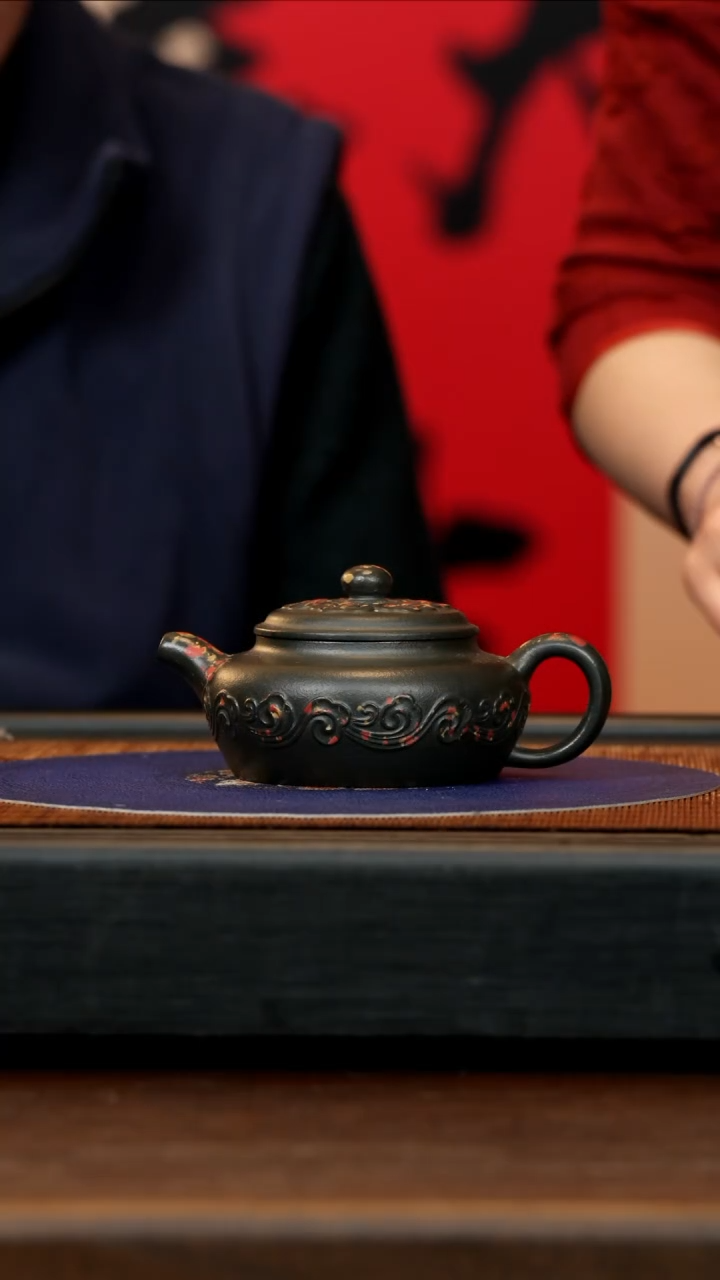 【闪购商品】紫砂茶壶SSH 老天青 扁鼓 220cc