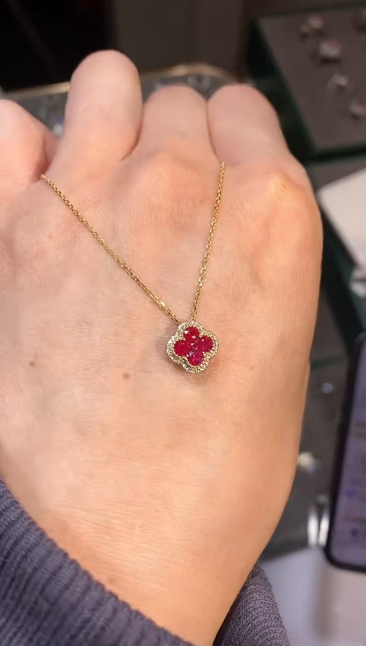 【闪购商品】项链18K金镶嵌红宝石0.68ct/展会同步价