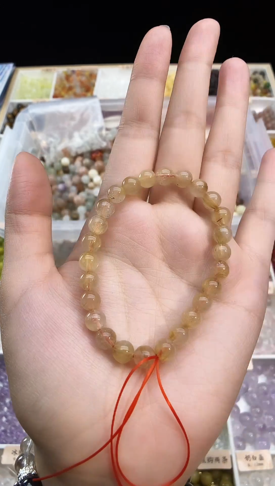 未镶嵌手链发晶?****️7mm+钛晶，默认微瑕，多样性发一