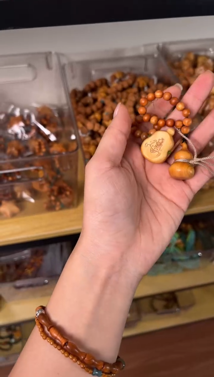 非洲檀香无事牌崖柏葫芦 两件套