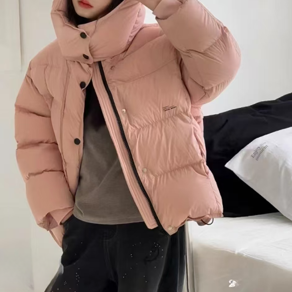 极寒羽绒服女童25冬季韩版糖果色连帽羽绒服3552