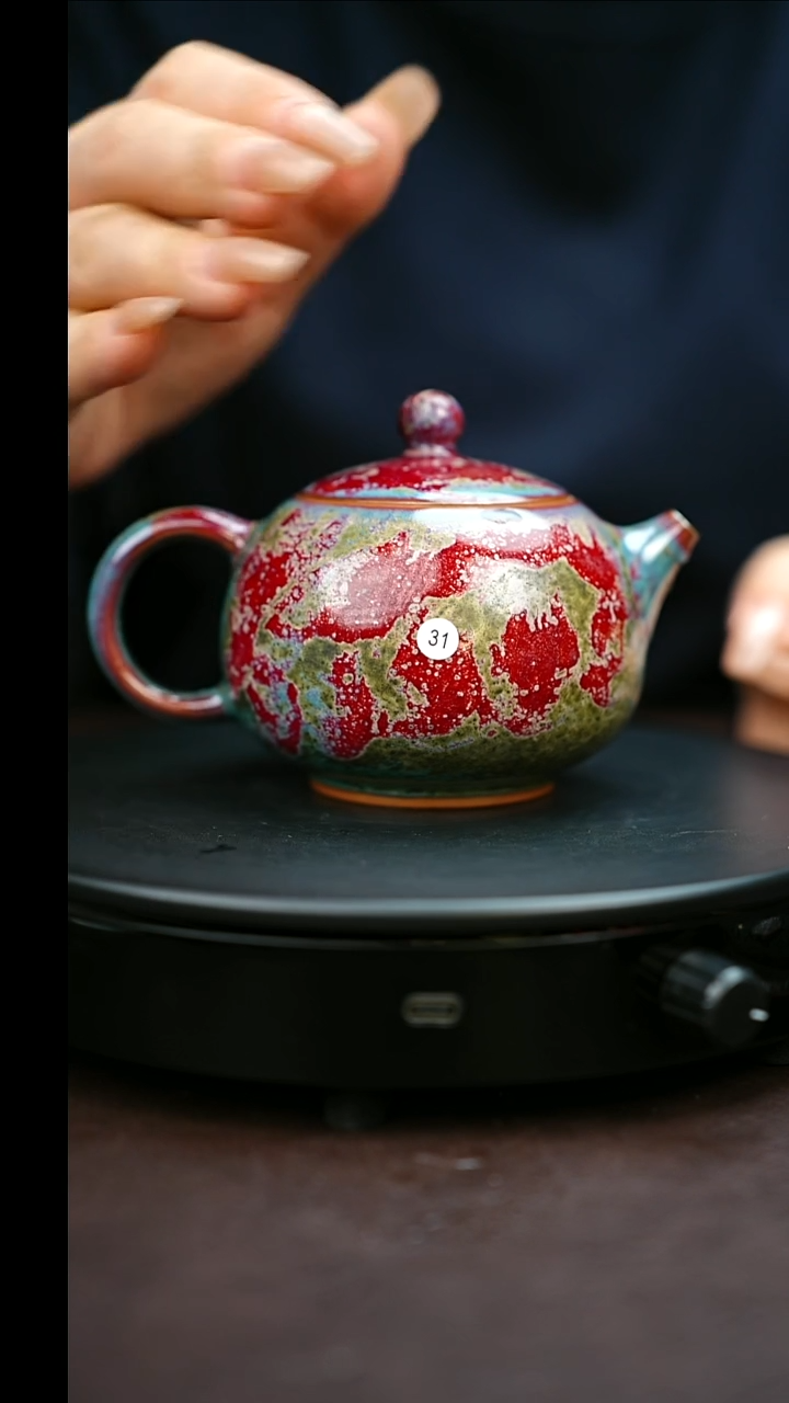 31#原矿钧瓷炉钧釉西施壶