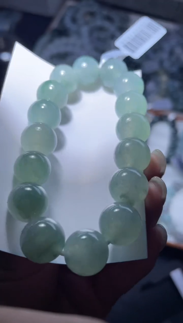 【闪购商品】定制翡翠未镶嵌天然缅甸A货翡翠手串52