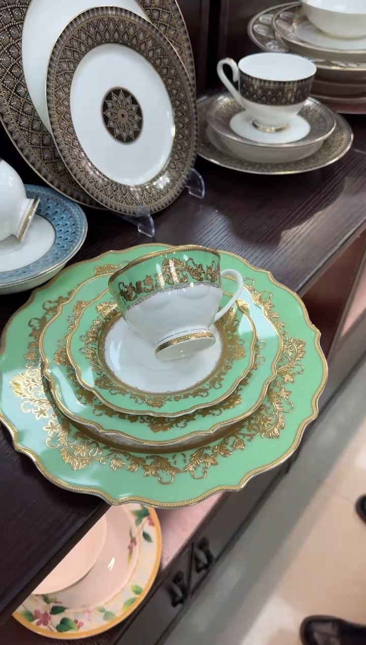 【闪购商品】瓷片大小盘+1杯1碟  微瑕  福利价