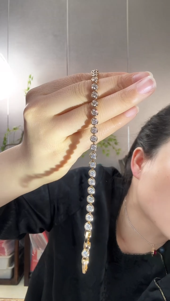 主播定制链接金色款泡泡手链