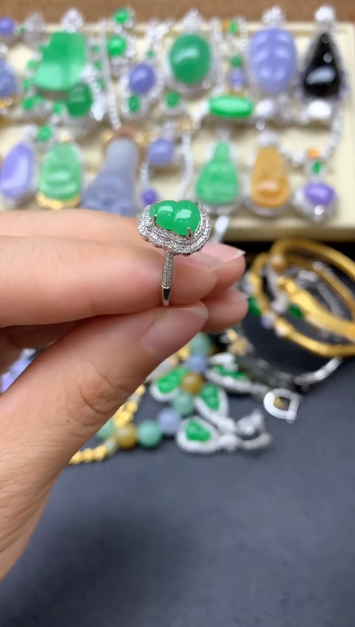 【闪购商品】翡翠戒指18K金镶嵌388-中国好珍宝