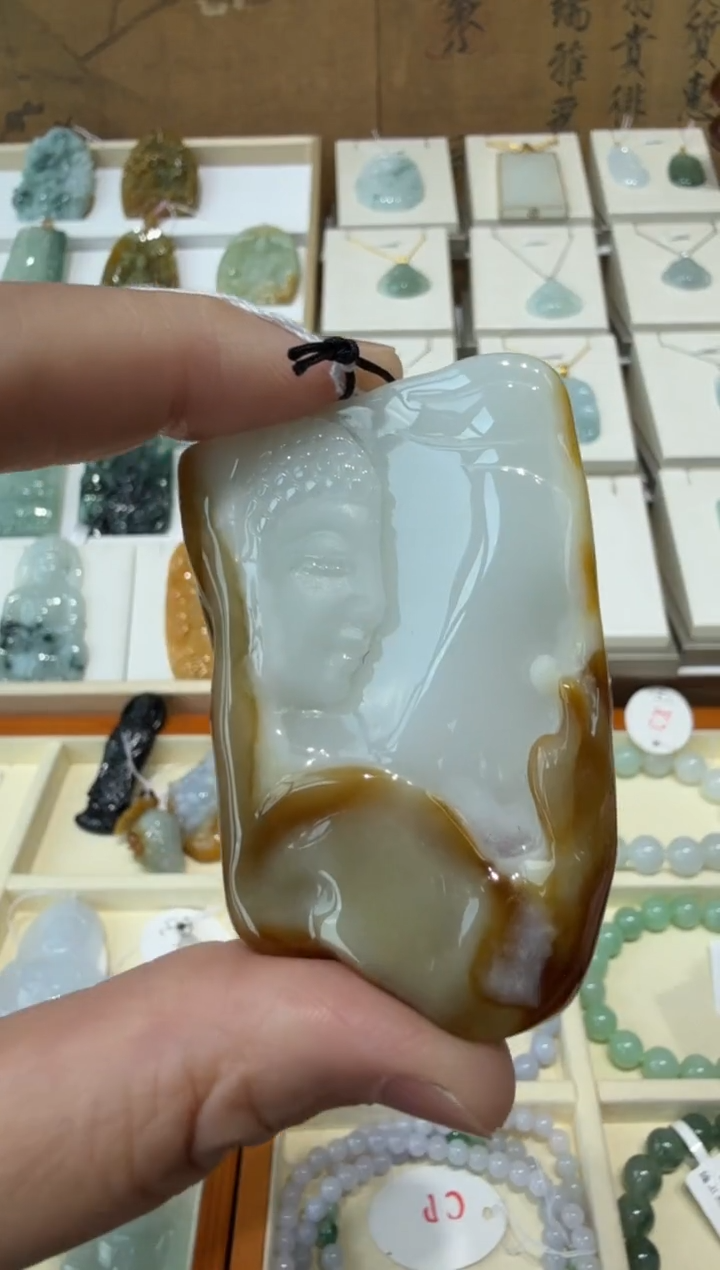 未镶嵌挂件翡翠A货翡翠多样性孤品国雕谢林工