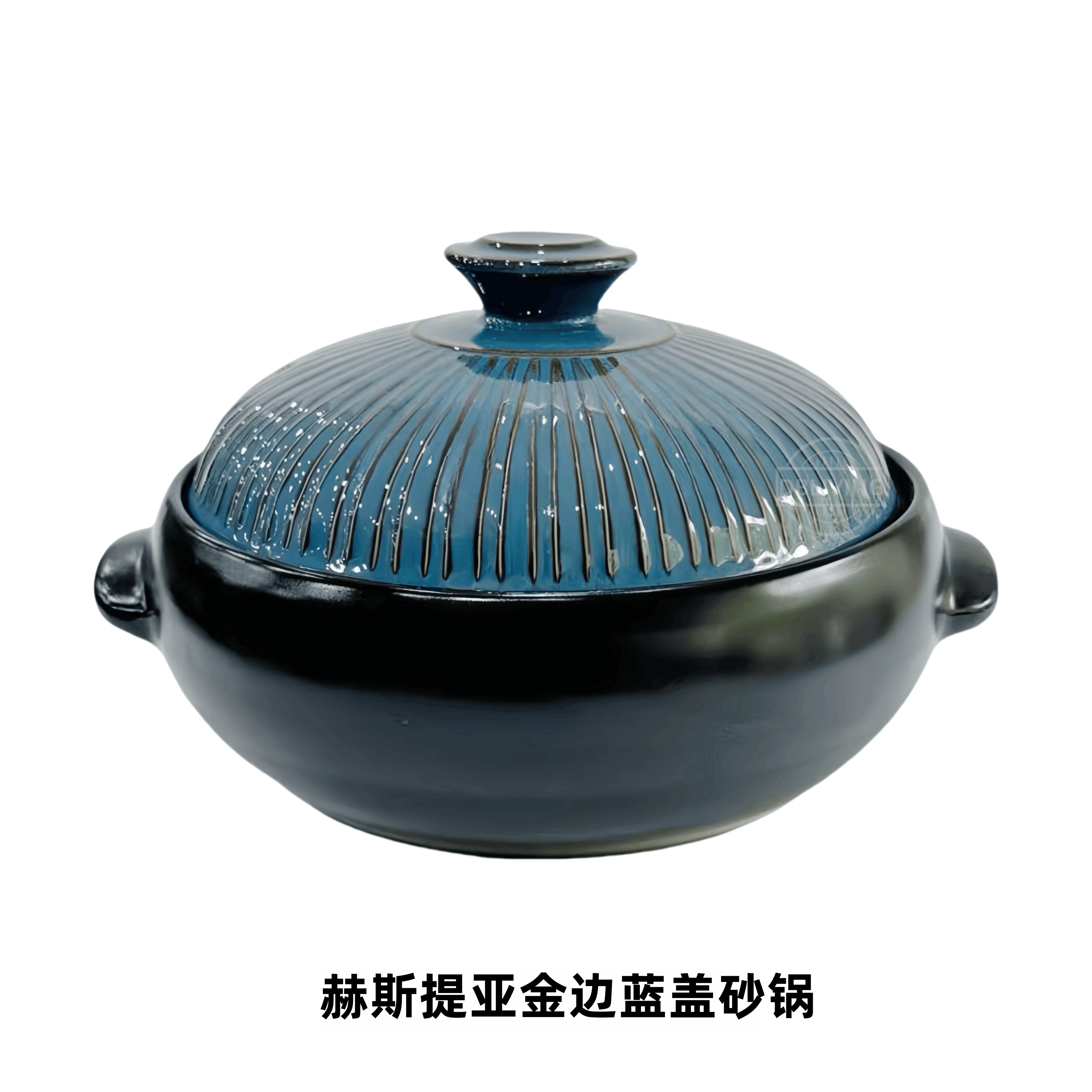 韩国蓝色精美高颜值砂锅耐高温