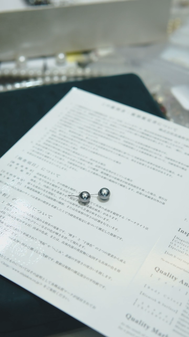 【闪购商品】海水珍珠耳饰18K金镶嵌铂金灰10mm对珠无暇