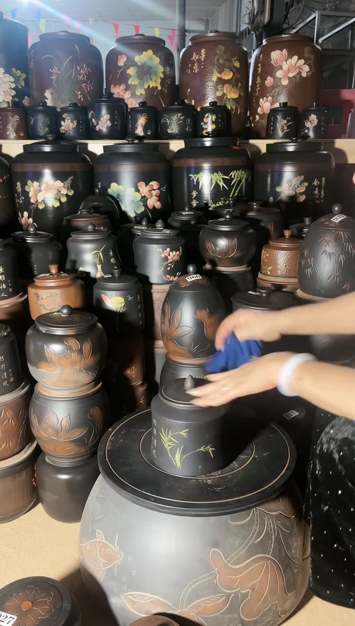 【闪购商品】壶大大瑕疵茶叶罐小蛮腰彩填 902