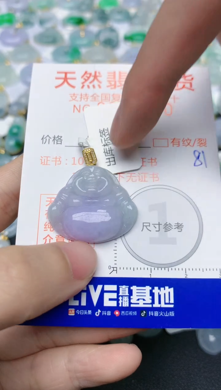 【闪购商品】翡翠颈饰18K金镶嵌天然翡翠A货    81