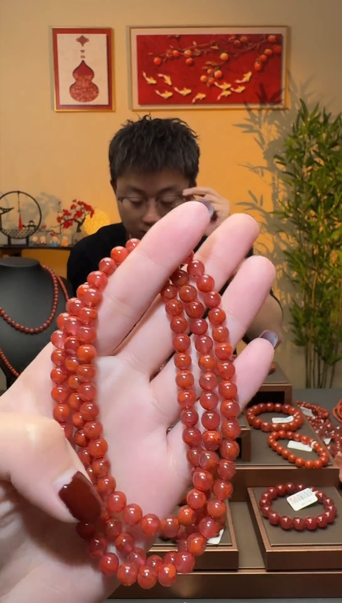 【闪购商品】南红玛瑙手链未镶嵌一条6mm+ 多样性发货