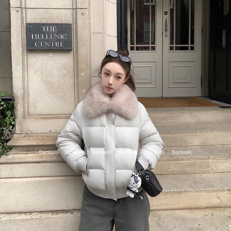 工厂清货 秋冬新款 '软心泡芙'可拆卸毛领巨好看网红风百搭棉服女