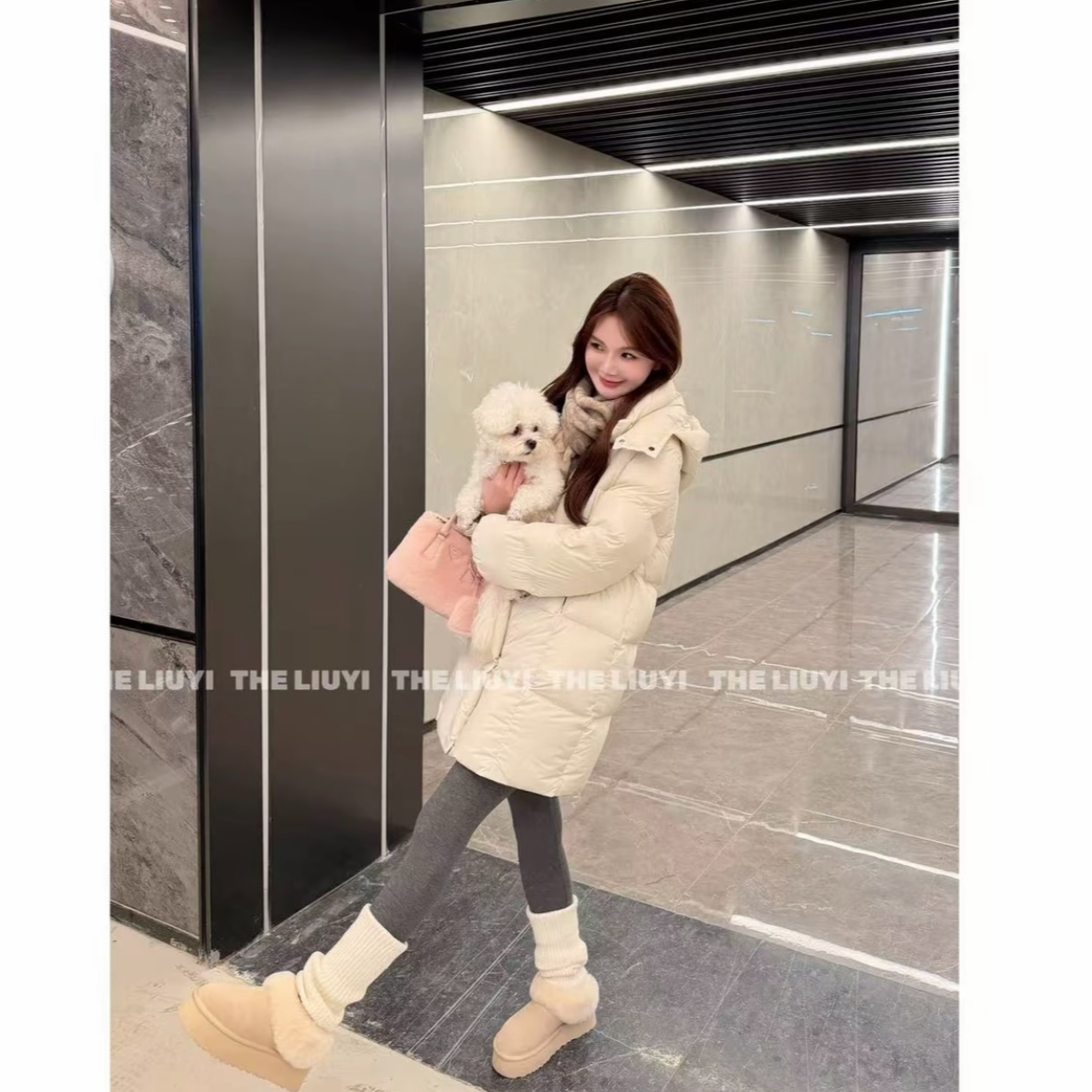 【LIUYI】暴雪时分~90白鹅绒中长款保暖抗寒羽绒服外套511063