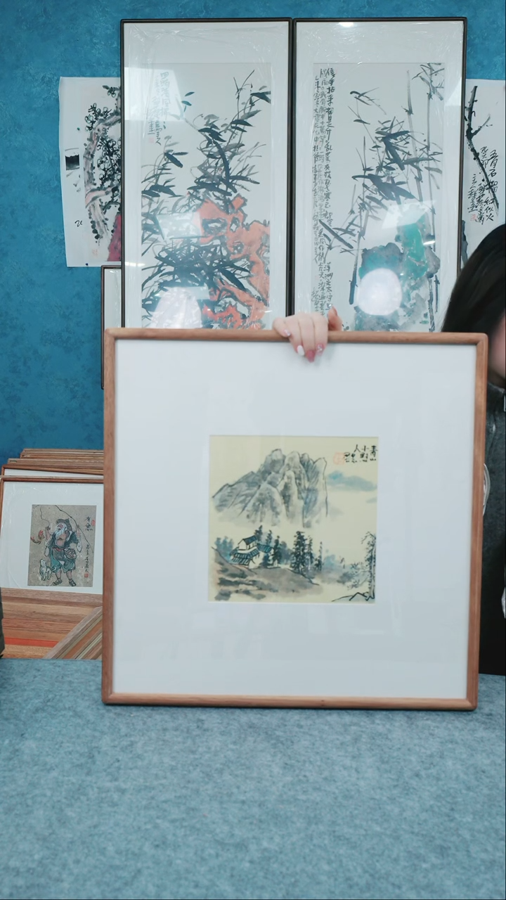 【闪购商品】国画50*50本土老师山水