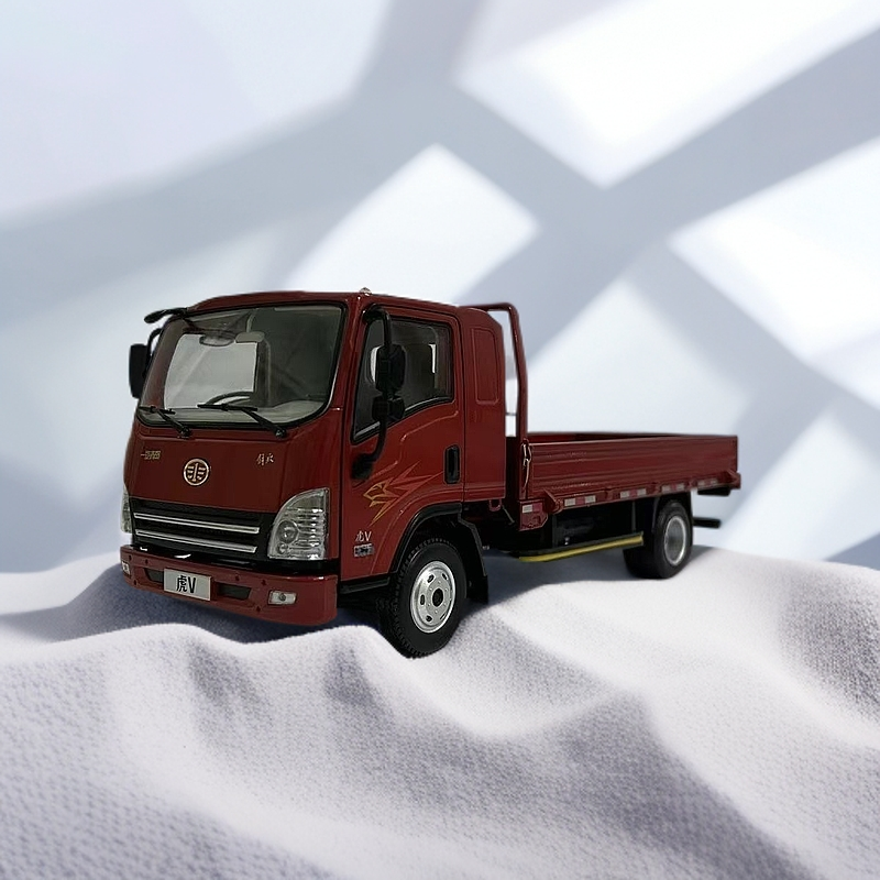 【收藏车模】1:24解放虎V轻卡 虎V载货车箱柜 平板车合金卡车模型