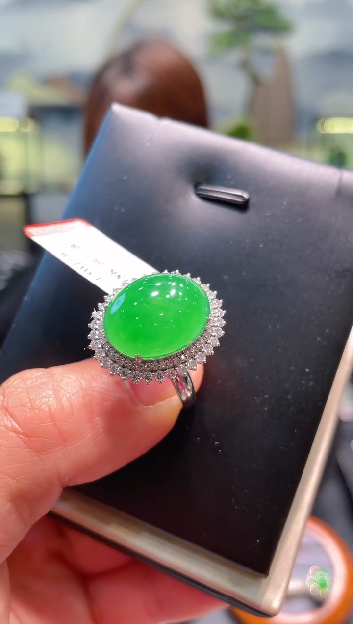 【闪购商品】翡翠颈饰18K金镶嵌A64两用